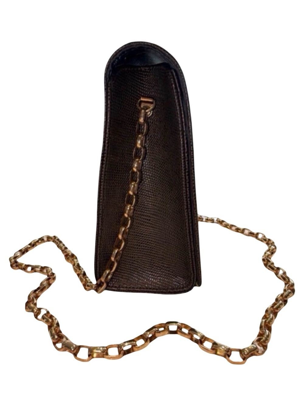 RODO Italy Structured Hard Case Evening Bag I Gold Link Strap | NWOT - Picture 3 of 12